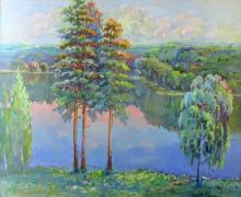Three pine trees